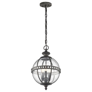 Round Seeded Glass Chain Pendant | Lighting Collective