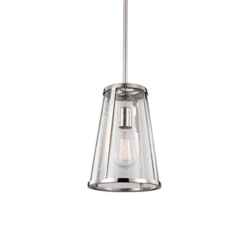 Glass and brushed store nickel pendant lights