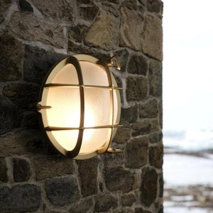 Round Brass Exterior Light | Lighting Collective