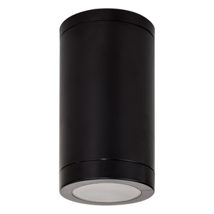 TRI Colour Black Cylindrical Downlight side and bottom view