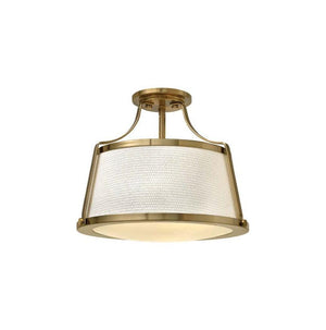 Vintage Off-White Fabric Ceiling Light - Lighting Collective