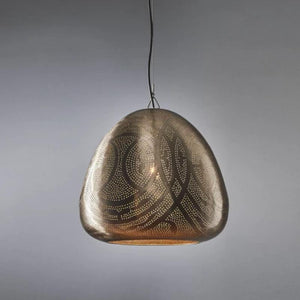 Textured Dome Hanging Nickel Pendant Light | Lighting Collective