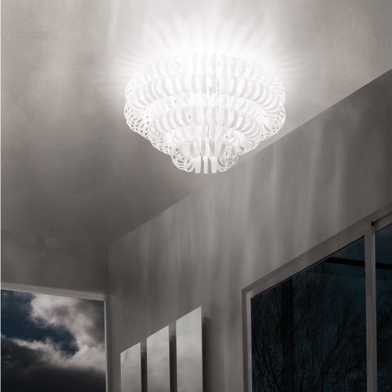 Italian Chain Link Glass Ceiling Light