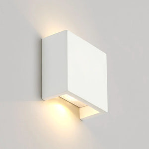 Square Plaster Up Down Wall Sconce