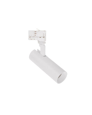 White track light fixture on a white background