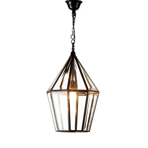 19th-Century Style Glass Lantern Black-Pendants | Lighting Collective | Lifestyle 