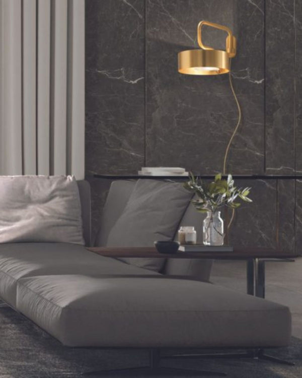 Italian Brushed Gold Wall Light
