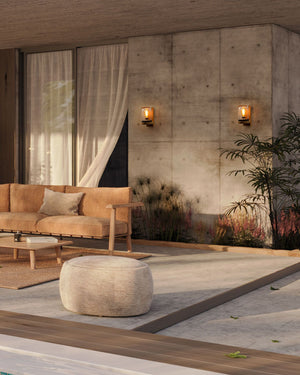 Teak Platform Wall Sconce