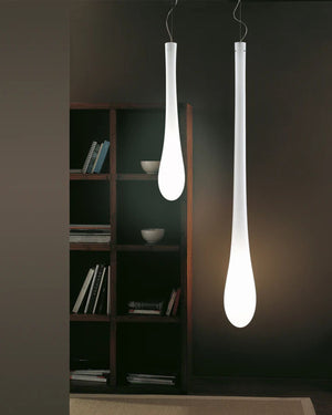 Hand Blown Elongated Italian Pendant