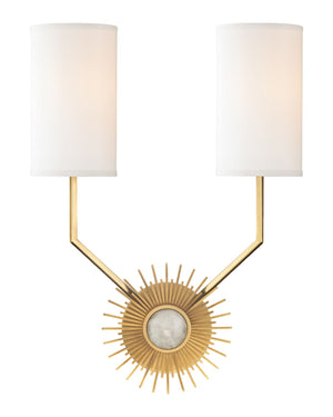 Double Shade Sunburst Wall Light