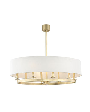 Transitional Linen Pendant Light | Various Finishes
