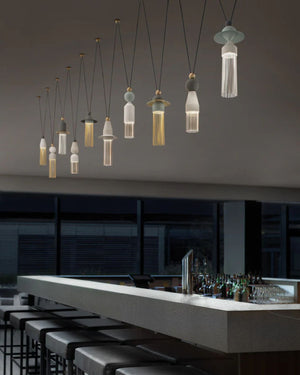 Art Deco Abstract Small Pendant Cluster