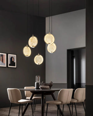 Frosted Glass Circular Single Pendant | Assorted Style