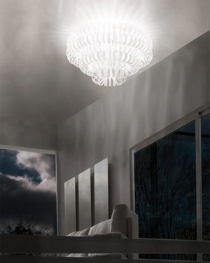 Italian Chain Link Glass Ceiling Light