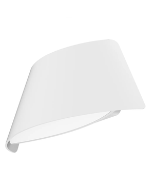 Modern Curved White Exterior Wall Light