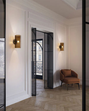 Italian Cylindrical Glass Wall Light