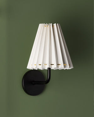 Transitional Pleated Wall Light