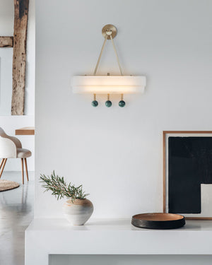 Art Series | Etched Opal Glass Wall Light