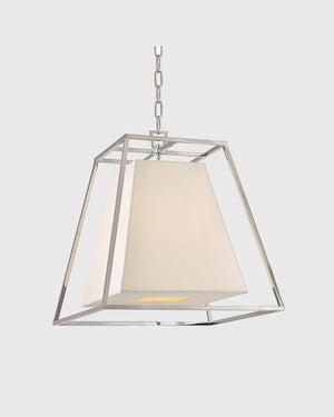 Polished Chrome Geometric Pendant