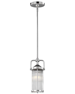 Modern Vintage Chrome and Glass Pendant | Various Sizes