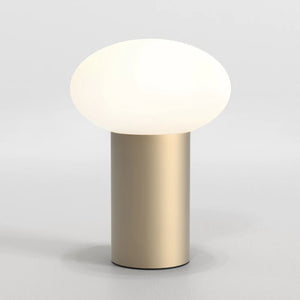 Glass Pebble and Aluminium Portable Table Lamp