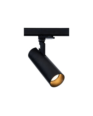 Black track head illuminated on white background