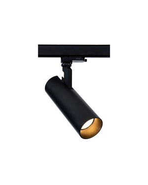Black track head illuminated on white background