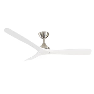 Spitfire DC | Brushed Nickel Modern Contoured Blades Ceiling Fan | ThreeSixty | White | 52