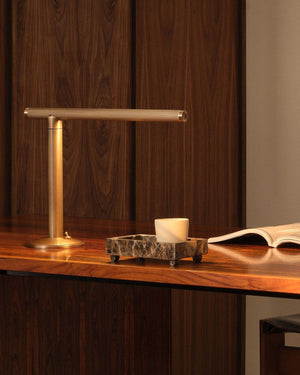 Reeded Brass Desk Lamp