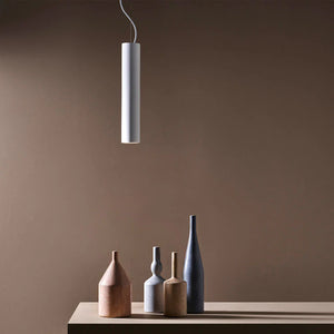 Modern Plaster Cylinder Pendant Light