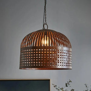 Woven Iron Stripes Pendant Light