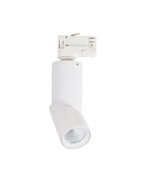 White adjustable track head on white background