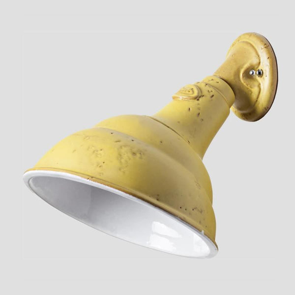 Italian Industrial Yellow Wall Light | SALE