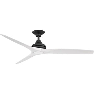 Spitfire AC | Black Modern Contoured Blades Ceiling Fan | White Wash 