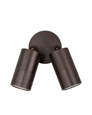 Adjustable Double Cylindrical Spot Light | Antique Brass | TRIColour | Havit Lighting 