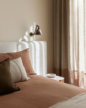 Adjustable Arm Concrete Wall Light Cocoa