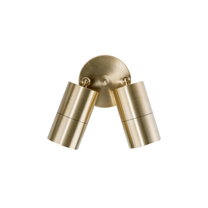 Adjustable Double Cylindrical Spot Light | Brass | TRIColour