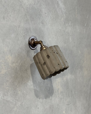 Adjustable Fluted Concrete Wall Light Moss