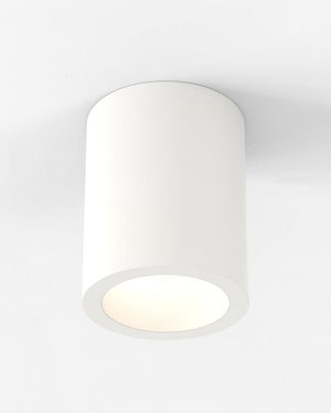 White cylindrical LED ceiling light fixture
