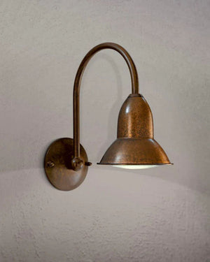 Outdoor Patinated Brass and Copper Wall Light | SALE