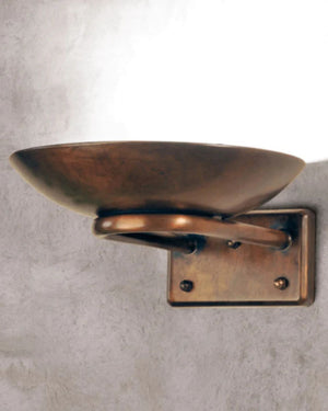 Aged Brass Dome Wall Light