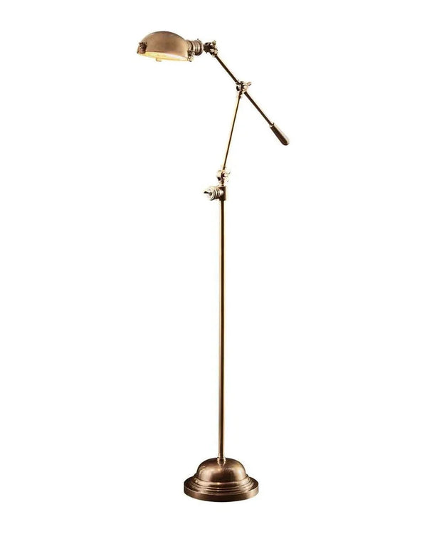 Antique Brass Readers Floor Lamp