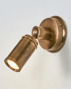 Antique Brass Ball Swivel Wall Light | Lighting Collective