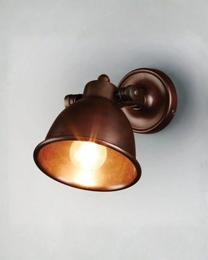 Antiqued Dome Shade Wall Light