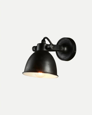 Antiqued Dome Shade Wall Light | Black