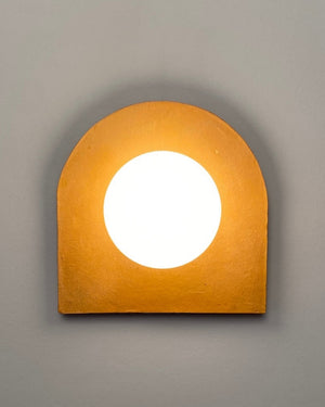 Arched Ceramic Wall Light Sunrise Moonrise Deep Yellow