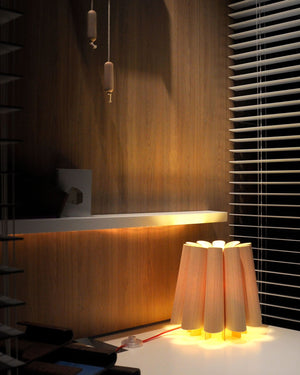 Artistic Wood Veneer Floor Lamp