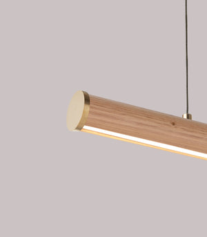 Australian Cylindrical Timber Linear Pendant | Lighting Collective