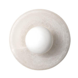 Alabaster Curved Plate Wall Light