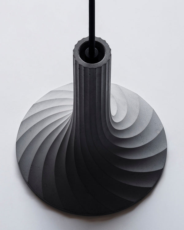 Concrete Sculptural Swirl Pendant | BENTU